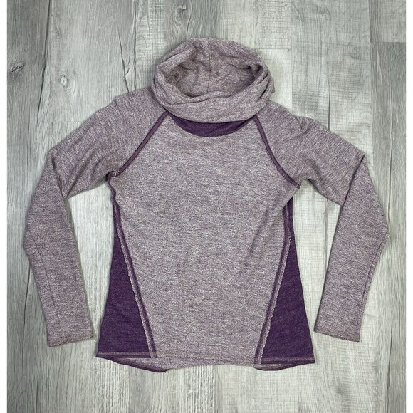 Kuhl Nova Pullover Cowl Neck Sweater Light Weight Knit Purple Womens Medium X - Picture 1 of 8